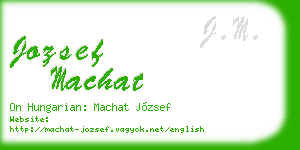 jozsef machat business card